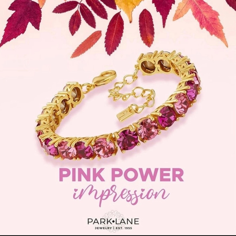 Park Lane Pink and Gold Impression Bracelet
